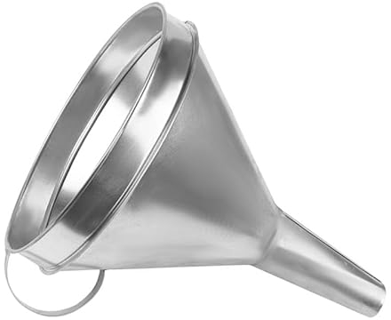 Carmotion Metal Entonnoir XXL - Parfait comme Entonnoir Carburant - avec Une Ouverture Généreuse de 240 mm - Grand Entonnoir avec Poigné - Équipé d'un Filtre à Impuretés