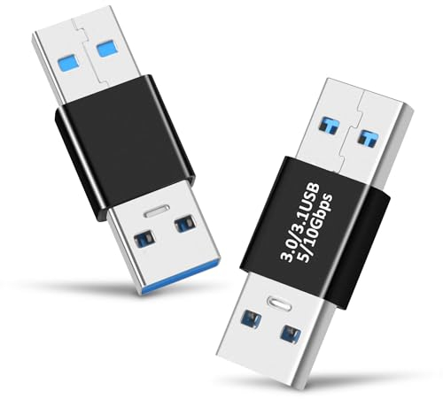 AIYEEN Confezione da 2 adattatori USB 3.0/3.1 maschio a maschio e OTG 3.0 USB A ad A, estensione o espansione
