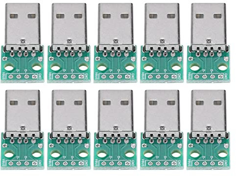 NOENNULL Anschlussplatine, 10 Stück, USB-Leiterplattentyp, Stecker auf Dip-Adapterplatine, 4-polig, 2,54 Mm Rastermaß, USB-USB-Port-Leiterplatte