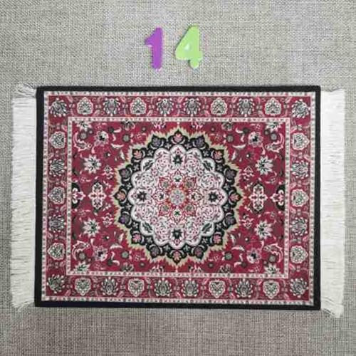 TMTGTS Persischer Teppich Mauspad 1 Stück Mini Teppich aus Orientteppich Muster Boho Quaste Gaming Mauspad Perser Mousepad Büro Zubehör Mousepad klein Maus Teppich Computer Zubehör Untersetze