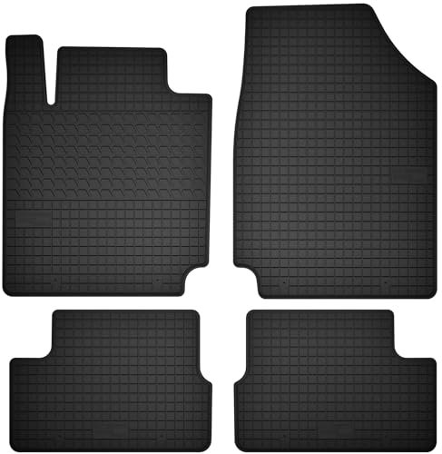 Wielganizator Automatten-Set – Passend für Nissan Micra K12 (2002-2010) – Gummimatten – Autozubehör – Auto Fußmatten – 4-teilig – Schwarz