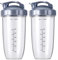 2 Pack Replacement Parts Upgrade 32OZ Cups with Replacement Flip-Top to-go-Lid and Rubber Gaskets Set Compatible with NutriBullet 600w/900W Blender Accessories