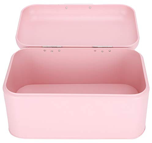 Panera de metal retro para cocina, para encimera, color rosa, para el hogar