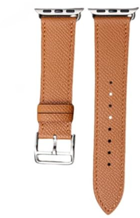 For apple iwatch 49mm / 45mm / 44mm / 42mm /41mm / 40mm / 38mmS10 Watch strap ultra2 Hermes palm print Apple Watch new strap (Brown and brown lines,38/40/41mm)