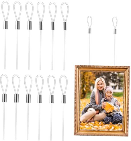 Sewroro 12pezzi Filo Trasparente Per Appendere Foto Corda Di Soluzione Per Decorazioni e Abbigliamento Resistente e Facile Da Usare