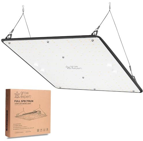 LED Grow Light 100W – 30 cm x 30 cm – Sonnenähnliche Pflanzenlampe mit LM301D LEDs – Vollspektrum mit 660 nm Rotlicht & 730 nm Far Red – Lampe Dimmbar, energiesparend & lautlos – Gewächshaus