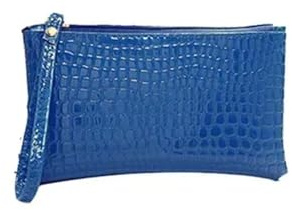 1 x Damen-PU-Clutch, lang, lässig, Leder, Münzgeldbörse, Handtasche, Reißverschluss, Handyfach, Kreditkartenhalter, hellblau, Einheitsgröße