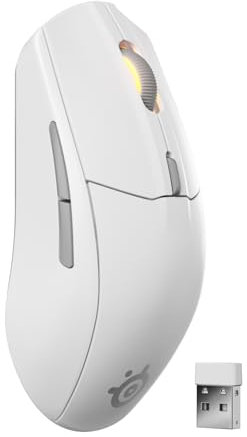 SteelSeries Rival 3 Wireless Gen 2 Souris gaming sans fil - 2,4 GHz et Bluetooth - TrueMove Capteur Optique TrueMove Air 18000 DPI - Durabilité 60 mil de clics - Poids léger - Patins 100% PTFE - Blanc