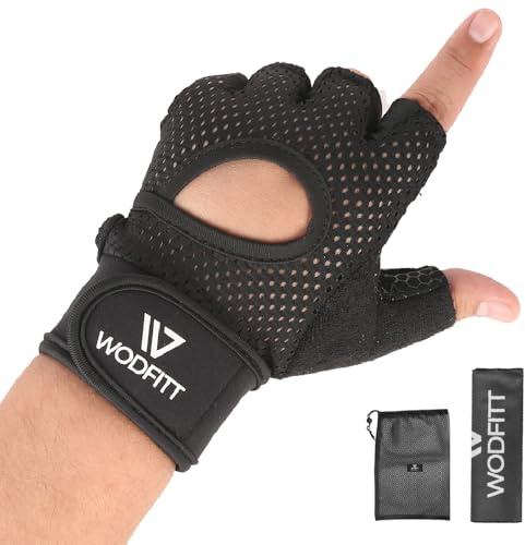 WODFITT Manique Crossfit | Gants Cross Training | Gants Crossfit pour Homme et Femme | Grip Antidérapants | Protège-Mains pour Haltérophilie, Tractions, WOD