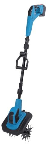 Coltivatore a batteria, Fresatrice elettrica 9pollici di larghezza e 6,7pollici di profondità a 360 giri al minuto, Coltivatore giardino a batteria con impugnatura ausiliaria