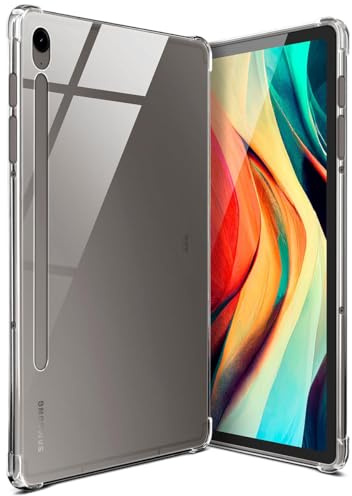 moex Aero Case für Samsung Galaxy Tab S9 FE Hülle aus Silikon durchsichtig, Schutzhülle Ultra dünn stoßfest mit Eckenschutz, Tablet Silikonhülle transparent minimalistisch, Klar