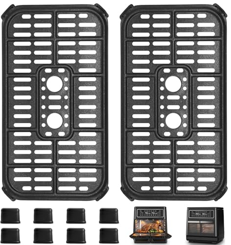 GCQ Air Fryer Replacement Rack for Breville Halo Flexi Air Fryer, 2 Pieces 8.98* 4.92*0.71 Steel Air Fryer Accessories Replacement Parts Roasting Rack Grill Racks Baking Tray，Dishwasher Safe