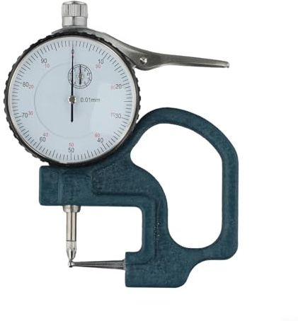 Spessimetro digitale 0-10 mm con 0,01 mm per misurazione di fogli di carta in pelle, display LCD, spegnimento automatico, blu