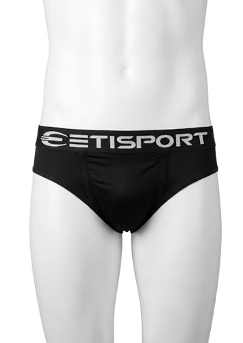 ETISPORT Slip Porta Coquillera Deportivo. Suspensorio Deportivo con Bolsillo para Coquilla. Hockey, Rugby y Artes Marciales. Algodón Transpirable Elástico
