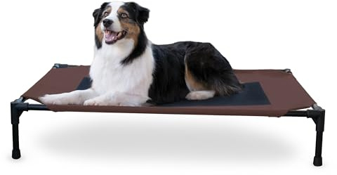 K&H Outdoor Elevated Dog Bed for Medium & Large Pets, Chocolate, 42x30in