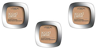 L'Oréal Paris Perfect Match Puder - 4.N Beige, 3er Pack (3 x 9g)