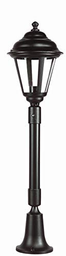 Licht-Erlebnisse Rustikale Wegeleuchte ELEANOR 79 cm IP44 Schwarz E27 nostalgisch Garten Terrasse Stehlampe ELEANOR