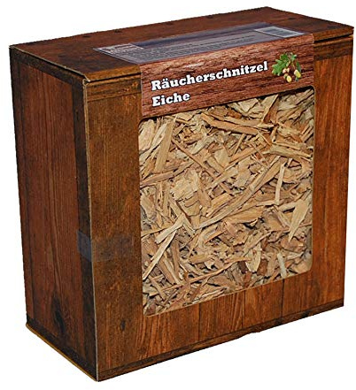 Landree Räucherschnitzel Eiche WoodCuttings, 3L Box, Familien BBQ-Holzhof aus Schleswig-Holstein
