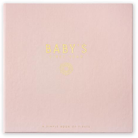 Lucy Darling Livre de souvenirs pour bébé, livre de luxe pour la première année de bébé et album photo pour bébé garçon/fille, livres et journaux souvenirs pour bébé, livre de souvenirs neutres et