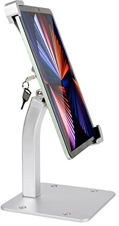 woleyi Supporto Tablet Tavolo Antifurto, Porta Tablet Sicurezza per Commerciale Esposizione Presentazione Mostra per iPad Pro/Air/Mini, Galaxy Tabs, Surface, più Tablet da 7-11