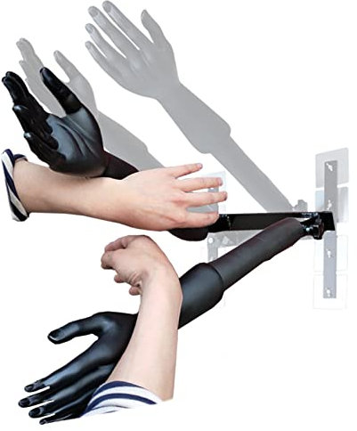 HAUTHE Wing Chun Dummy Tragbares Flügel Chun Dummy Boxing Training, Multifunktions Handform Kunststoff -Mann -Trainingsziel, Wand -montierte Kampfkunst Frühlingsstapelvorrichtung