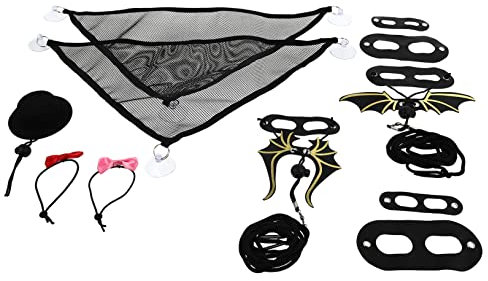 DOITOOL 1satz Einstellbares Lizard- Dekorativem Hut Für Reptilien Aus Kunstleder Inklusive Hängematten Und Vielseitigen Accessoires Für Haustiere Für Valentinstag Und Fotoshootings