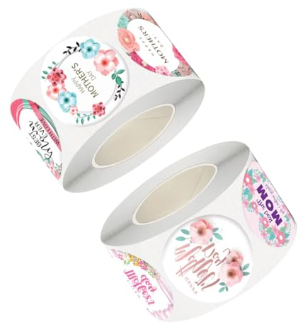 NUOBESTY 2 Rollen Muttertags-tags Aufkleber Für Geschenketiketten Zum Muttertag Muttertagsgeschenkaufkleber Geschenketikettenaufkleber Schild Geschenktasche Siegel Kupferplattenaufkleber