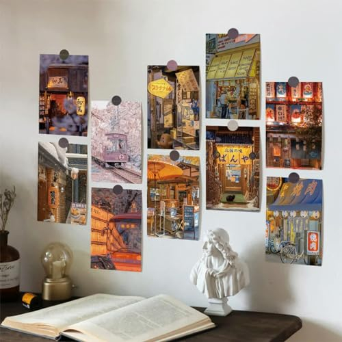 ​10 Blatt im japanischen Stil Taverne dekorative Karte Esszimmer Hintergrund Wanddekoration Postkarte Home Decor DIY Foto Requisiten -10 Blatt