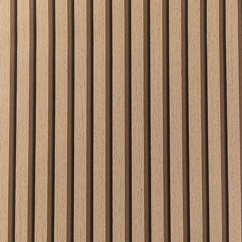 Tarwanear 3D Effect Wood Slat Wallpaper Light Brown Striped Wood Grain Panel Wallpapers 0.53x9.5m Retro Faux Wooding Panel Wall Feature Wall Paper for Living Room Bedroom Hallway
