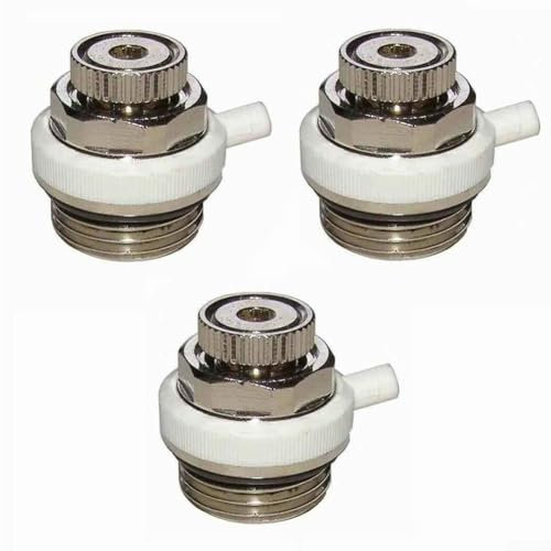 Gbtdoface Automatic Air Vent,Radiator Bleed Valve, Auto Cut-off Self Bleeding Radiator Valve 1/2/3/5pcs(3pcs)