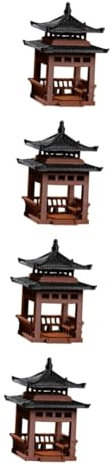 BESPORTBLE 4 Stück Aquarium-Dekor terassendeko aussendeko gartendekofiguren stylingbã¼rsten gartenaccessoires Dekorationen für Aquarien Pavillon-Modell Gartendekoration Gartenschmuck Plastik