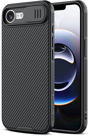 Nillkin für iPhone 17e (2026) / iPhone 16e Hülle mit Kameraschutz,rutschfest iPhone 16e Hülle Dünn[TPU+CP][Schallschutz/Kratzfest],Schwarz