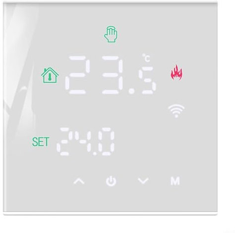 FUANA Digital Thermostat Central Heating Thermostats For Electric Underfloor Heating System WiFi-Enabled Remote Control