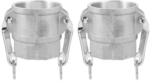 PATIKIL 2Pcs 2 Raccords Verrouillage par Came Aluminium - Adaptateur Mâle x Filetage Femelle NPT, Raccord Tuyau Verrouillage par Came Déconnexion Rapide, (Type Rainure Part D)