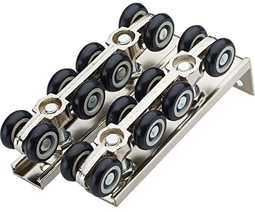 Ferramenta for porte scorrevoli, puleggia, binario sospeso, ruota, piccole dimensioni, 1 set, 30 x 30