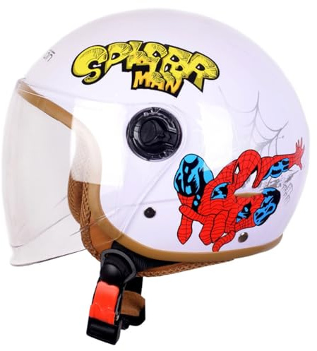 Casco Da Moto Per Bambini Con Calotta Per Ragazzi E Ragazze Dai 2 Ai 14 Anni, Fantastico Casco Tipo Ragno, Casco Da Go-Kart Per Bambini, Casco Da ATV, Casco Da Scooter Cruiser P,48-54cm