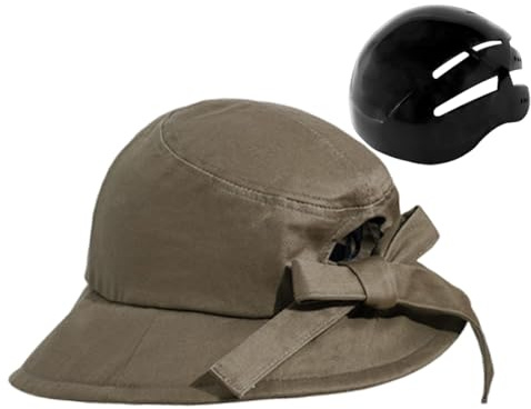 Casco de Bicicleta para Mujer Sombrero de ala Ancha Unisex Cortaviento