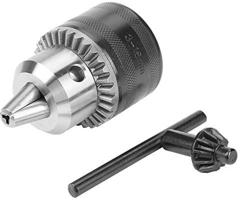 Jeffergarden Tipo de Llave de Portabrocas, Trozo de Taladro de Acero Inoxidable con Llave, Resistente Al Desgaste de 3-16 Mm para Taladro Eléctrico y Tornos (3-16MM[B16])