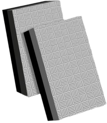 Gralara 2 Stück Gewichtheber Abwurfmatten, Geräuschdämpfende Matten, Multifunktionaler Bodenschutz, Kreuzheben Gewichtskissen für Übungen Im Innen Und Außenb, Schwarz Grau 50x30x4cm