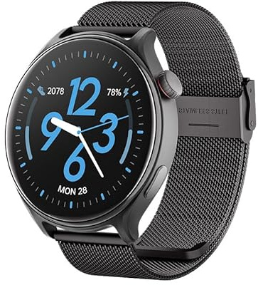 SWZEC Gesundpur VitalPulse Watch 2.0(Jet-Schwarz-Edelstahl)