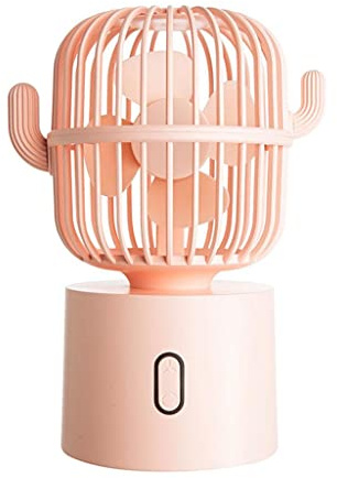 ZGUZMCMK Ventilador Portátil Ventilador Personal Mini Ventilador de Mano Ventilador de Mesa USB con Rotación Automática Material de Niveles Adecuado, Rosa