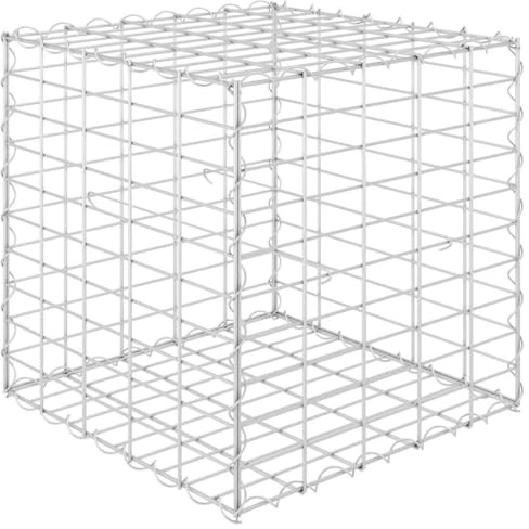 Nqyjm Gabbione per pietre da muro, a cubo, aiuola rialzata, in filo di acciaio, 50 x 50 x 50 cm, recinzione in pietra, gabbione per giardino, terrazza, cortile