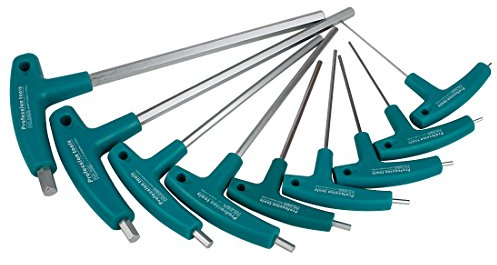 Larcele Innensechskantschlüssel Fluch Schraubenschlüssel Set Metrisch mit T-Griff NLJBS-02 (1.5+2+2.5+3+4+5+6+8+10mm) MEHRWEG