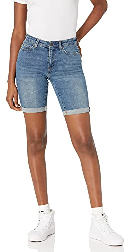 Amazon Essentials Women's Slim-Fit Denim Bermuda Shorts with Pockets