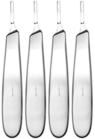 Lot de 4 supports pour scalpel avec poignée ronde en acier inoxydable Nr 4