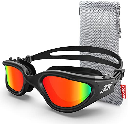 ZIONOR G1 Polarisées Mirror Lunettes de Natation pour Unisex Adulte Homme Femme, Anti Buée, 100% Anti UV Lunettes de Plongée