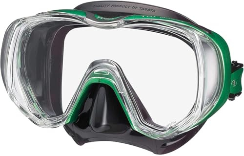 TUSA Tri-Quest Freedom - Taucherbrille tauch-Maske schnorchel Erwachsene Damen - Energy Green/Black