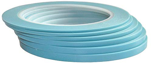 JINBING Fine Line Fineline Klebeband, Vinyl, für Automalerei, Maler-Klebeband, 2 mm, 2,5 mm, 3 mm, 4 mm, 5 mm, 6mm 6 Rollen