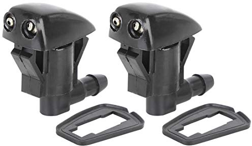 X AUTOHAUX Scheibenwaschdüse Für Toyota Corolla 00-11 2 Stück | Schwarz, Kunststoff, Gummi, 31.5 X 31.5 X 16 Mm, 2.5 Mm, Vorne, CL5644, Für Toyota Sienna, Solara, Tundra 00-11