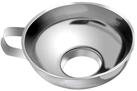 JTLB Embudo Mermelada, Embudo de Conservas de Boca Ancha de Acero Inoxidable, Utensilio de Cocina, Gadget con Mango para Mermelada